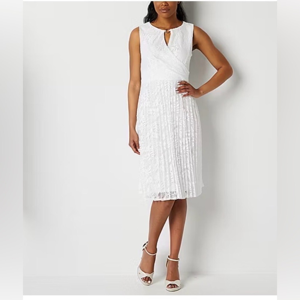Studio 1 Lace Sleeveless Fit + Flare Dress